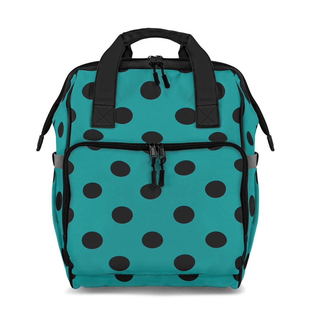 Pennyroyal Teal Polka Dot Backpack