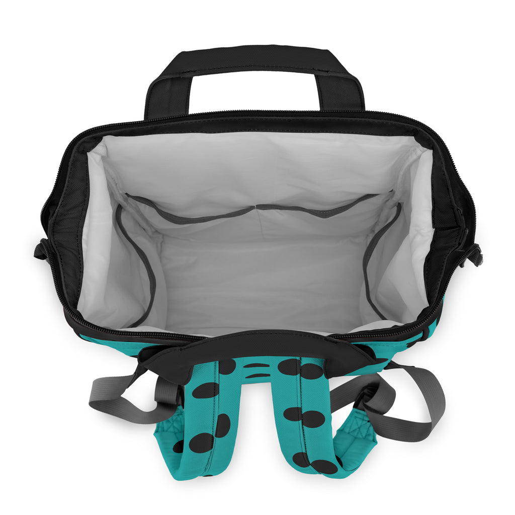Pennyroyal Teal Polka Dot Backpack