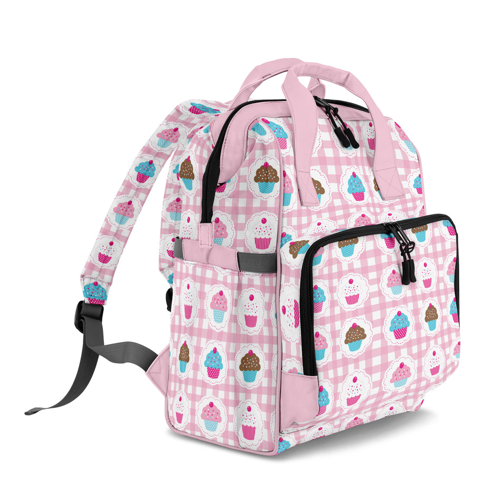Pink Gingham Cupcakes Backpack
