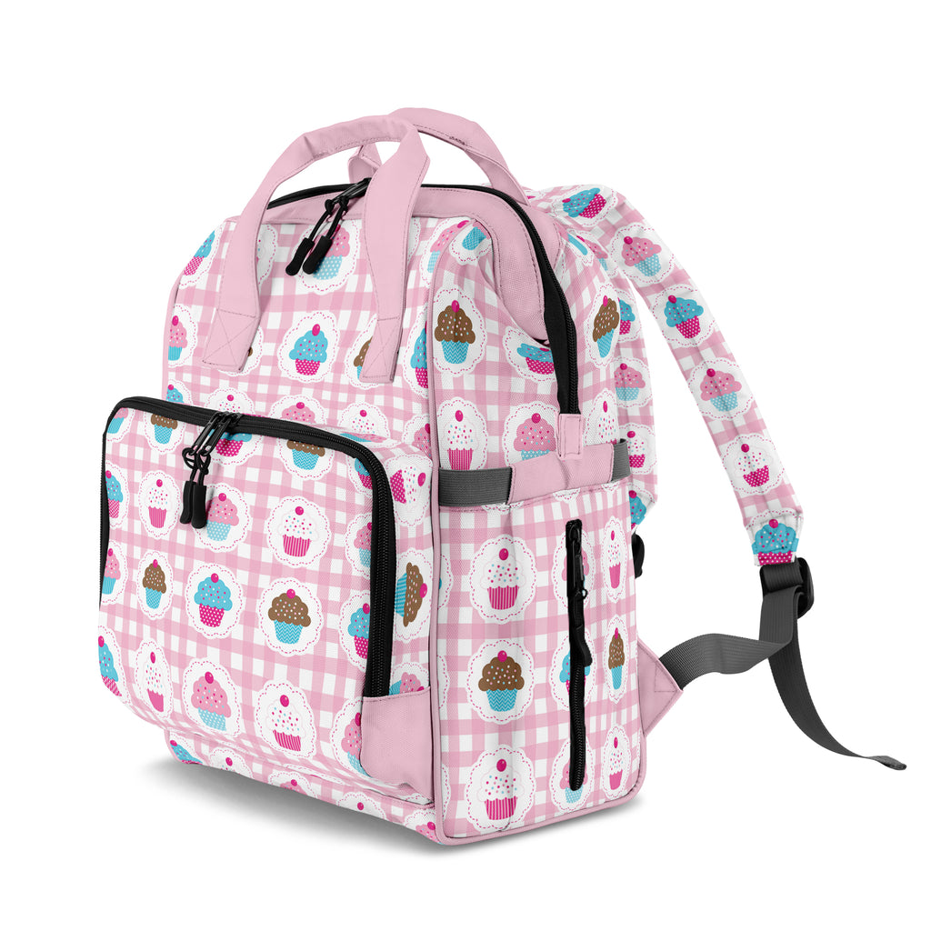 Pink Gingham Cupcakes Backpack
