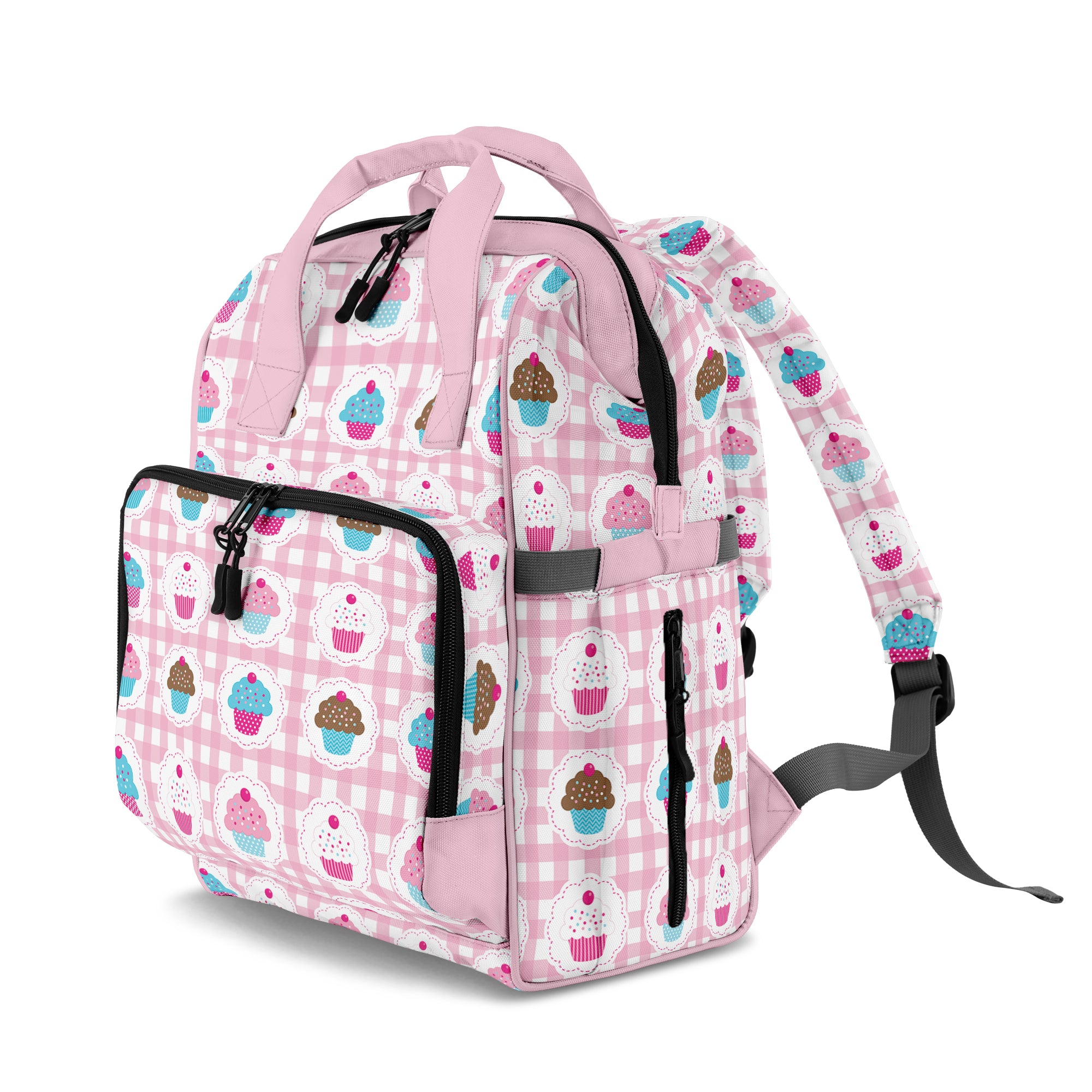 Pink Gingham Cupcakes Backpack