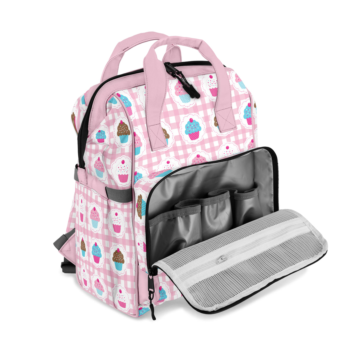 Pink Gingham Cupcakes Backpack
