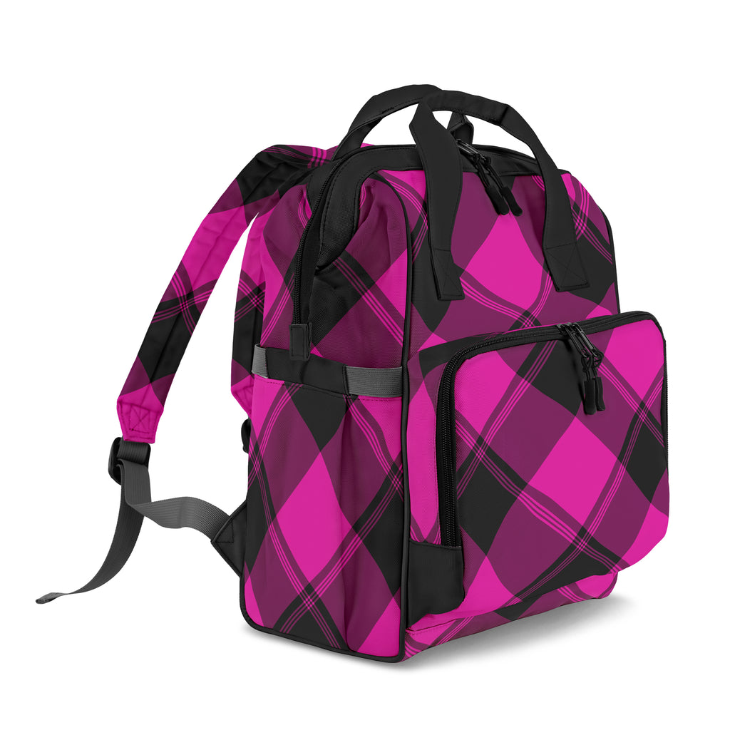 Pretty In Pink Plaid Backpack