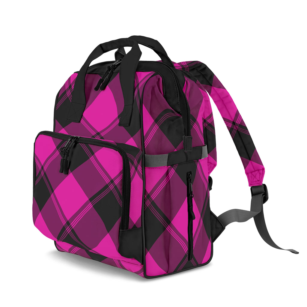 Pretty In Pink Plaid Backpack