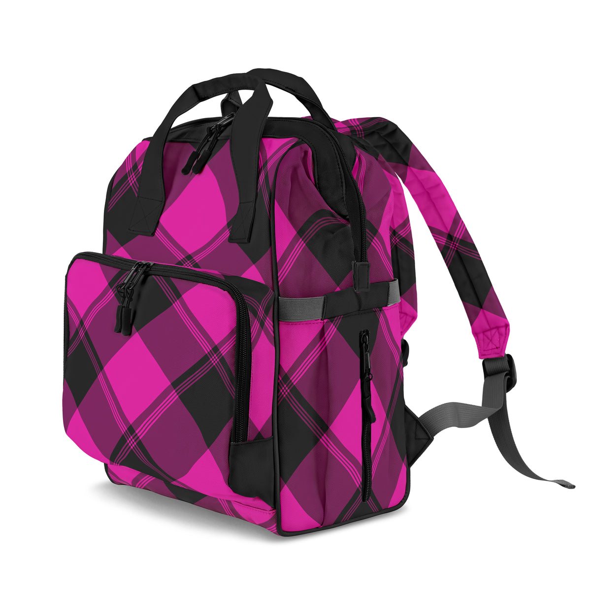 Pretty In Pink Plaid Backpack