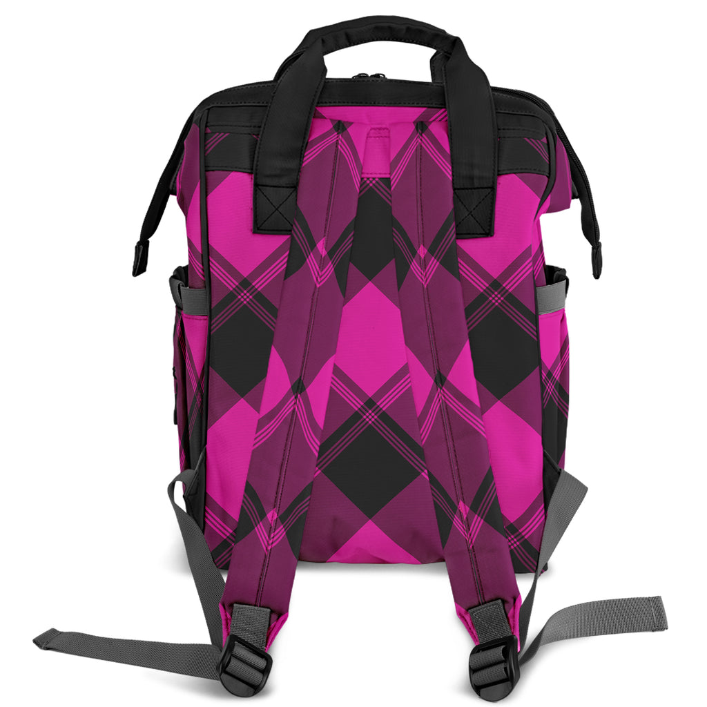 Pretty In Pink Plaid Backpack