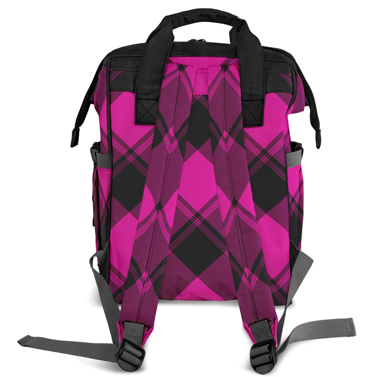 Pretty In Pink Plaid Backpack