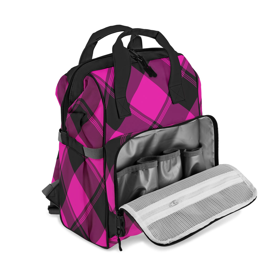 Pretty In Pink Plaid Backpack