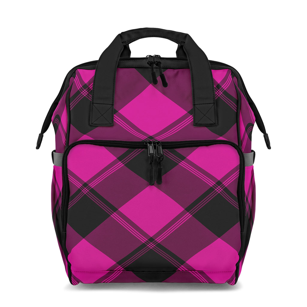 Pretty In Pink Plaid Backpack