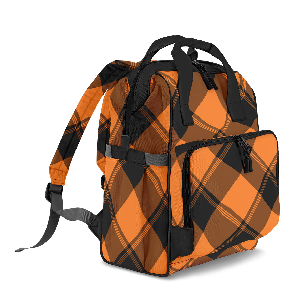 Pumpkin Pop Plaid Backpack