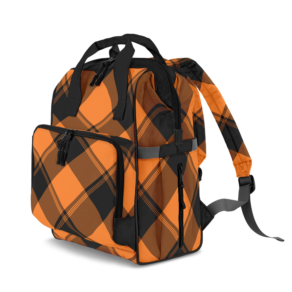 Pumpkin Pop Plaid Backpack