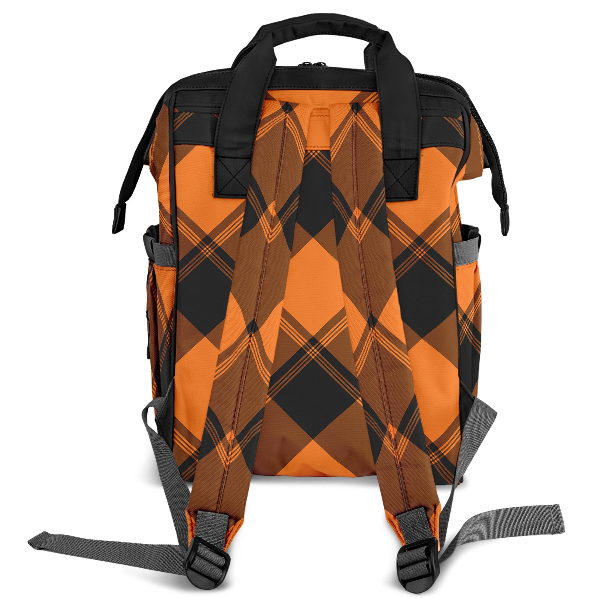 Pumpkin Pop Plaid Backpack