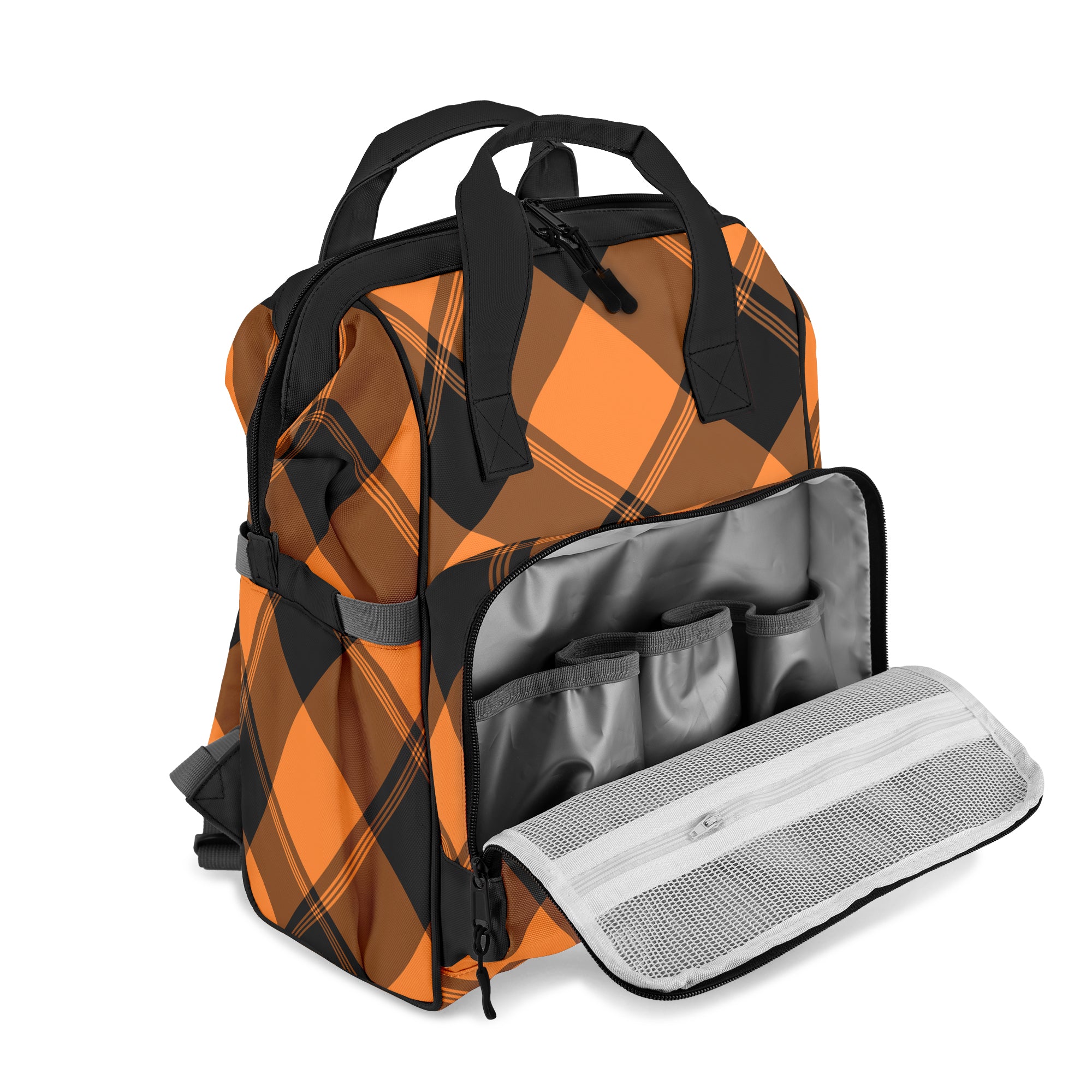 Pumpkin Pop Plaid Backpack
