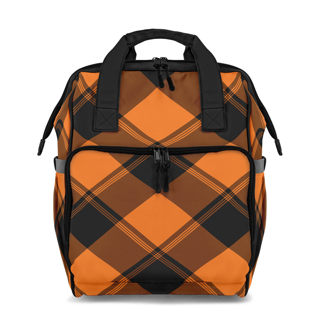Pumpkin Pop Plaid Backpack