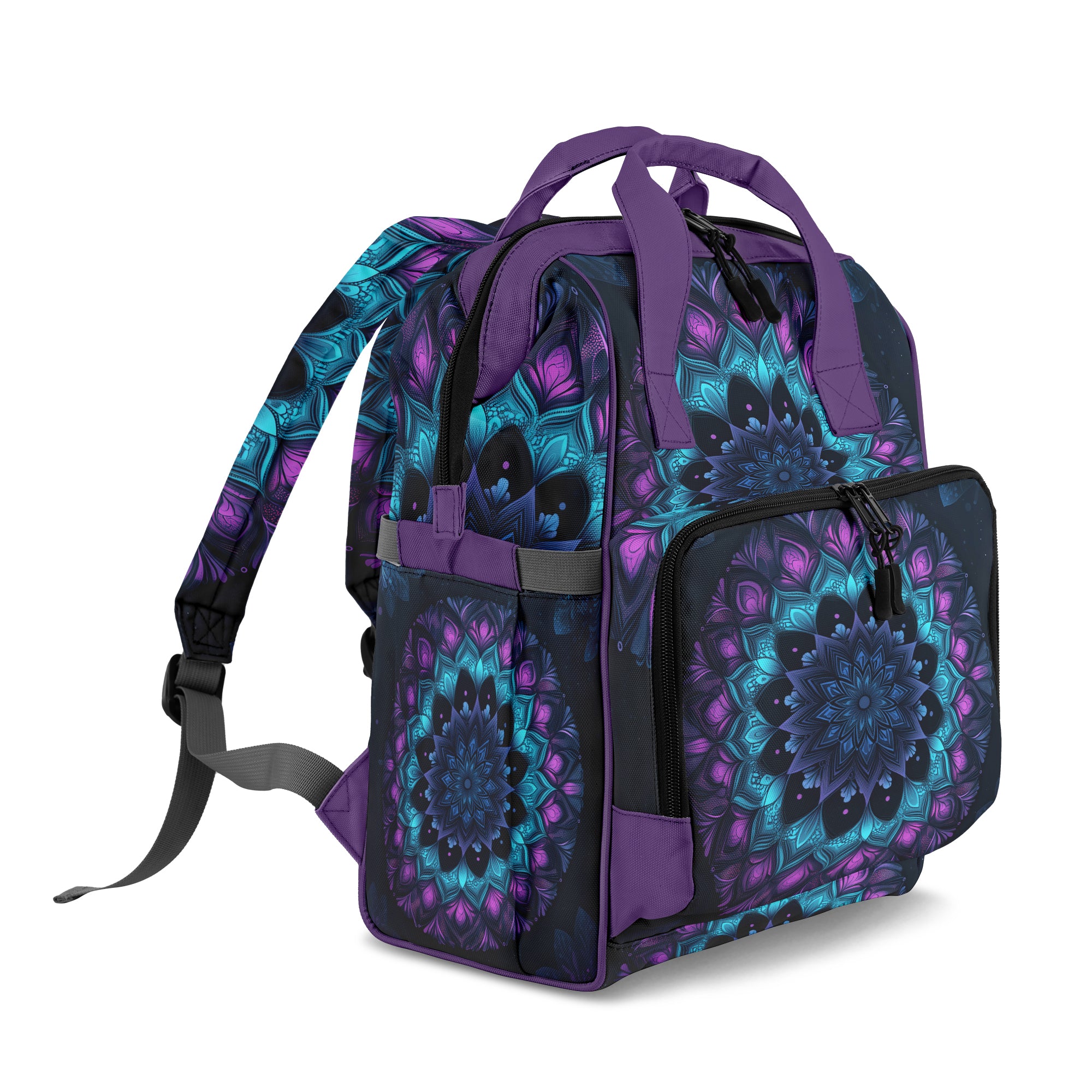 Purple And Blue Mandala Backpack