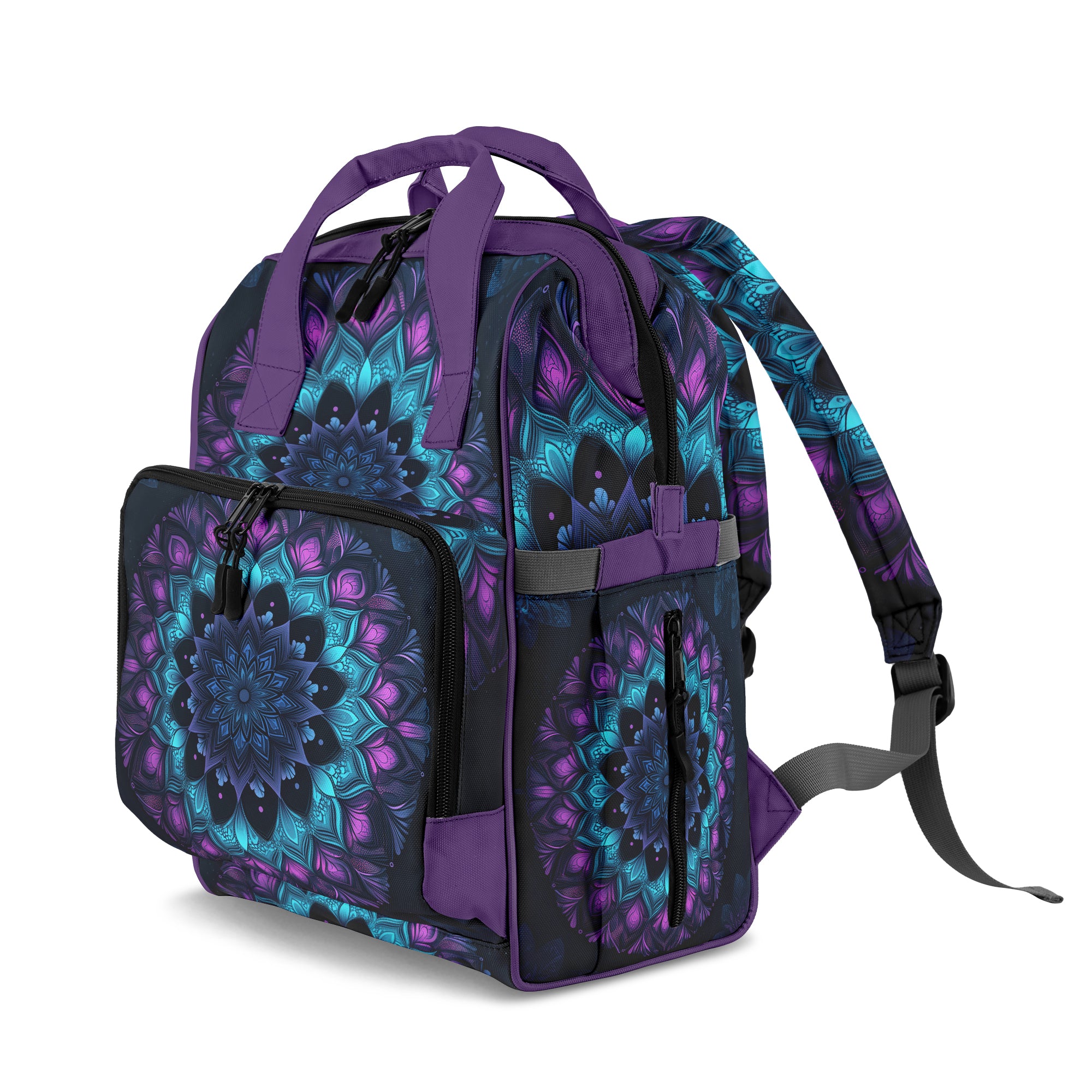 Purple And Blue Mandala Backpack