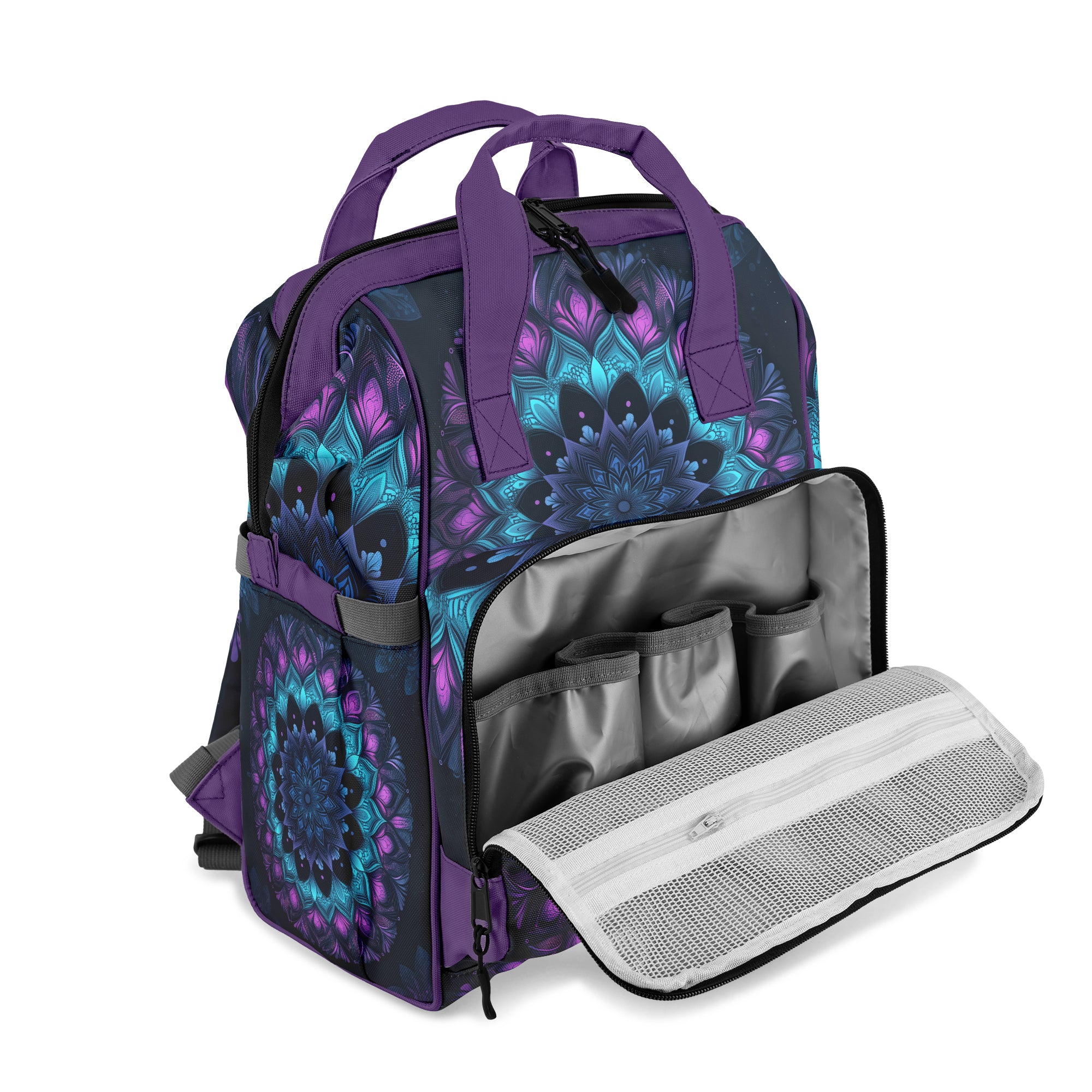 Purple And Blue Mandala Backpack
