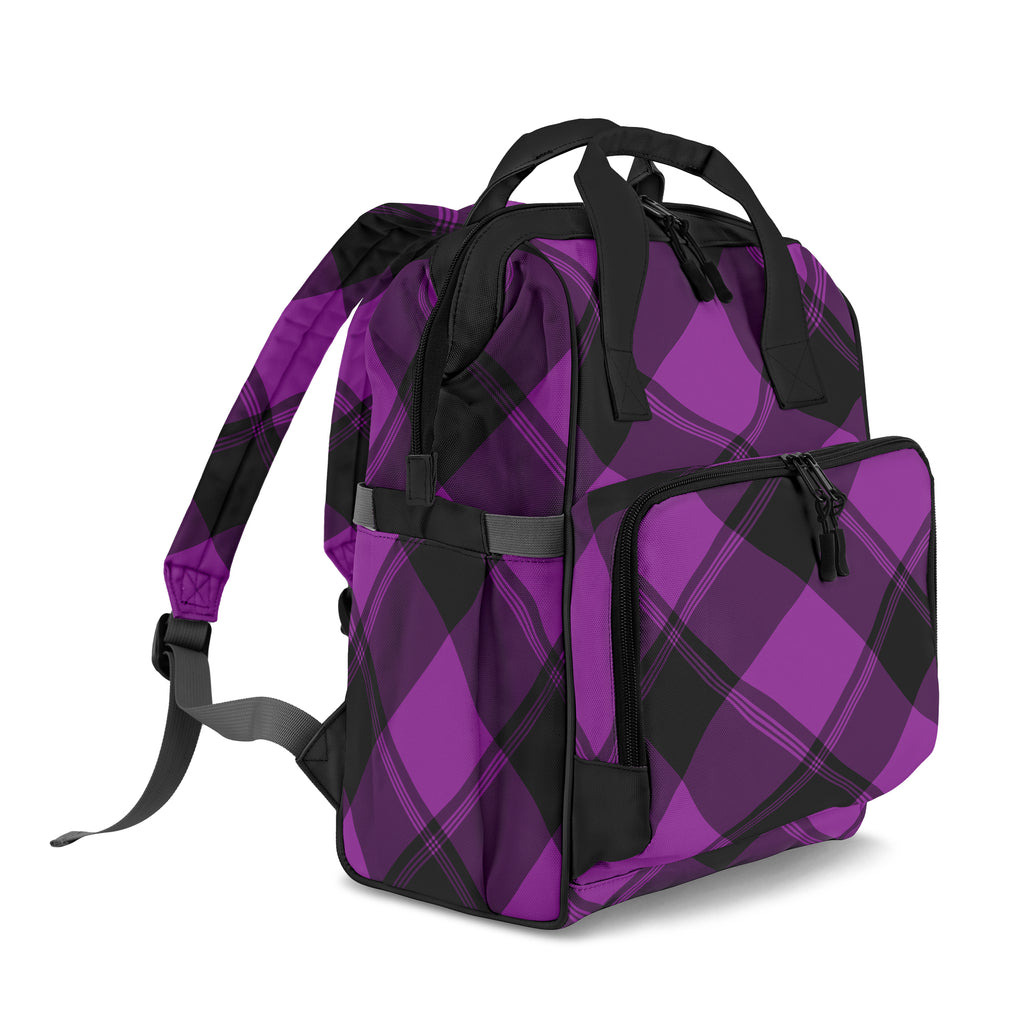 Purple Reign Plaid Backpack
