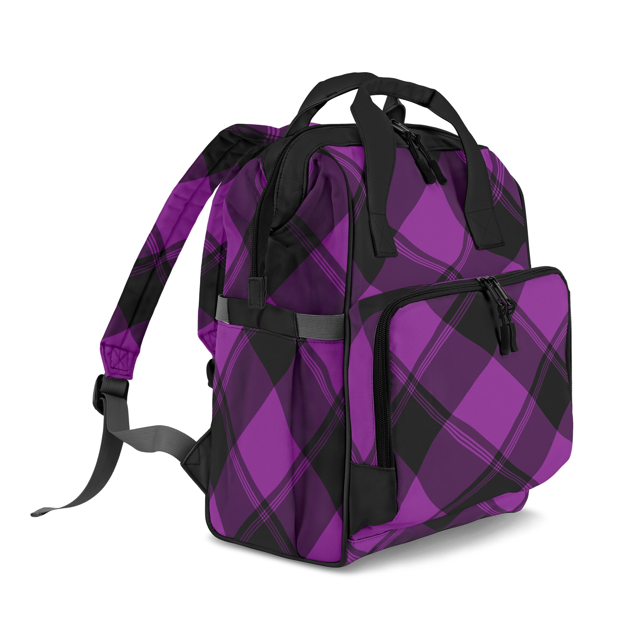 Purple Reign Plaid Backpack