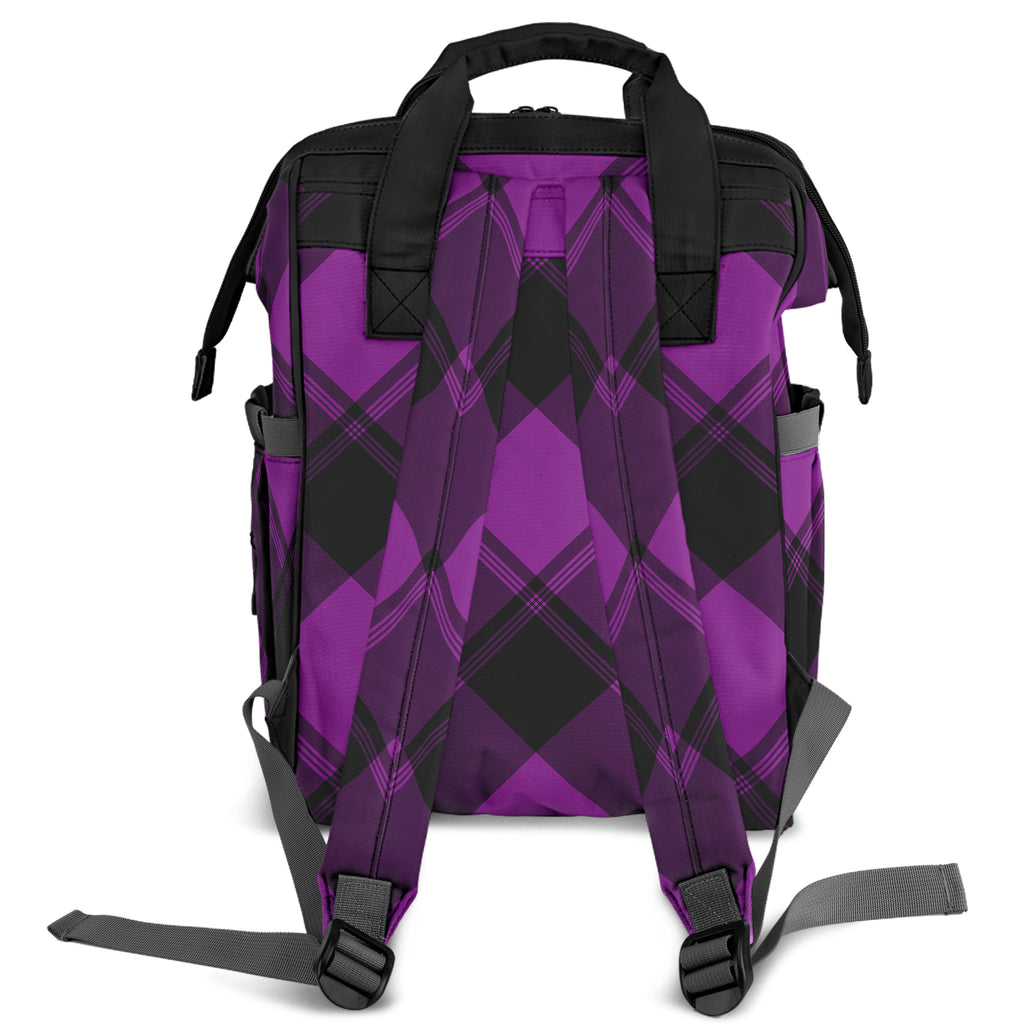 Purple Reign Plaid Backpack