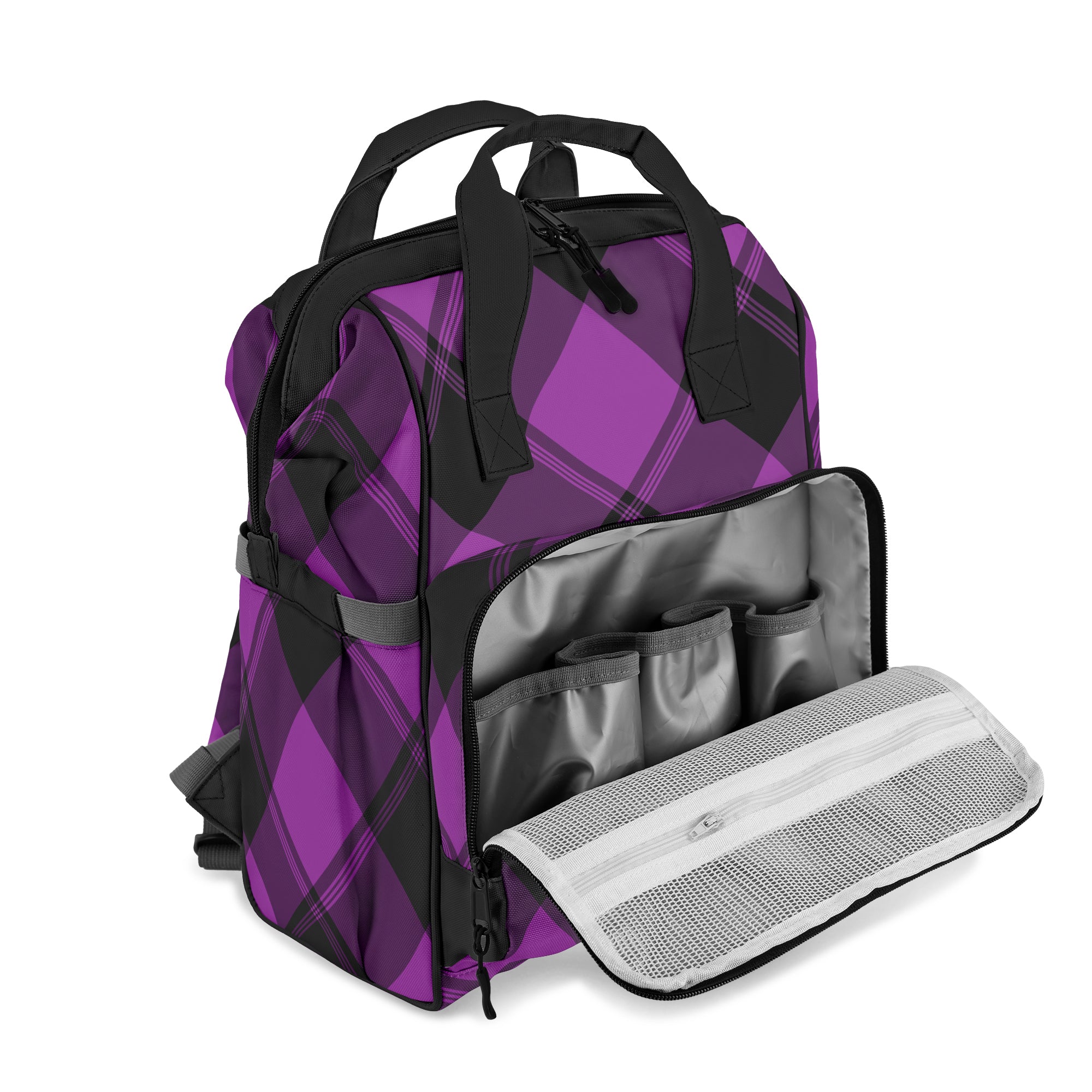 Purple Reign Plaid Backpack