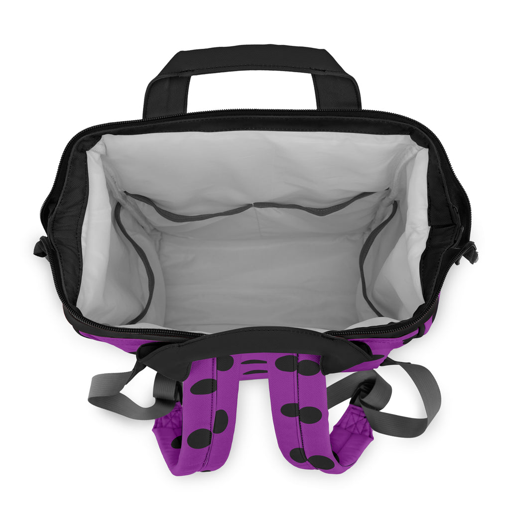 Purple Reign Polka Dot Backpack