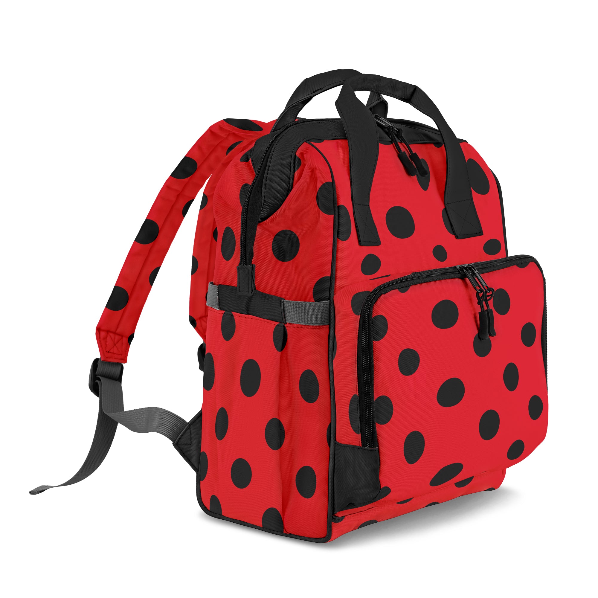 Red And Black Polka Dot Backpack