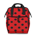 Red And Black Polka Dot Backpack