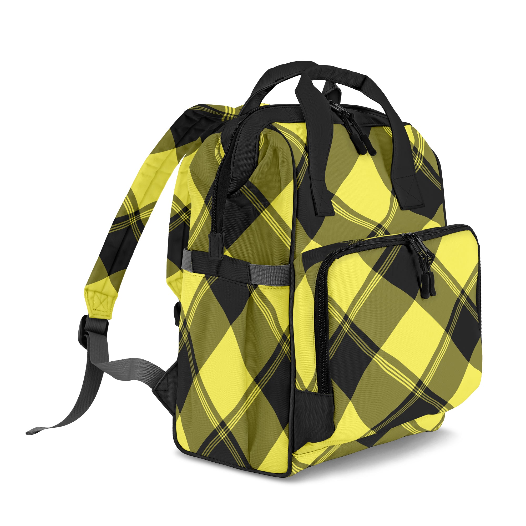 Sunny Yellow Plaid Backpack