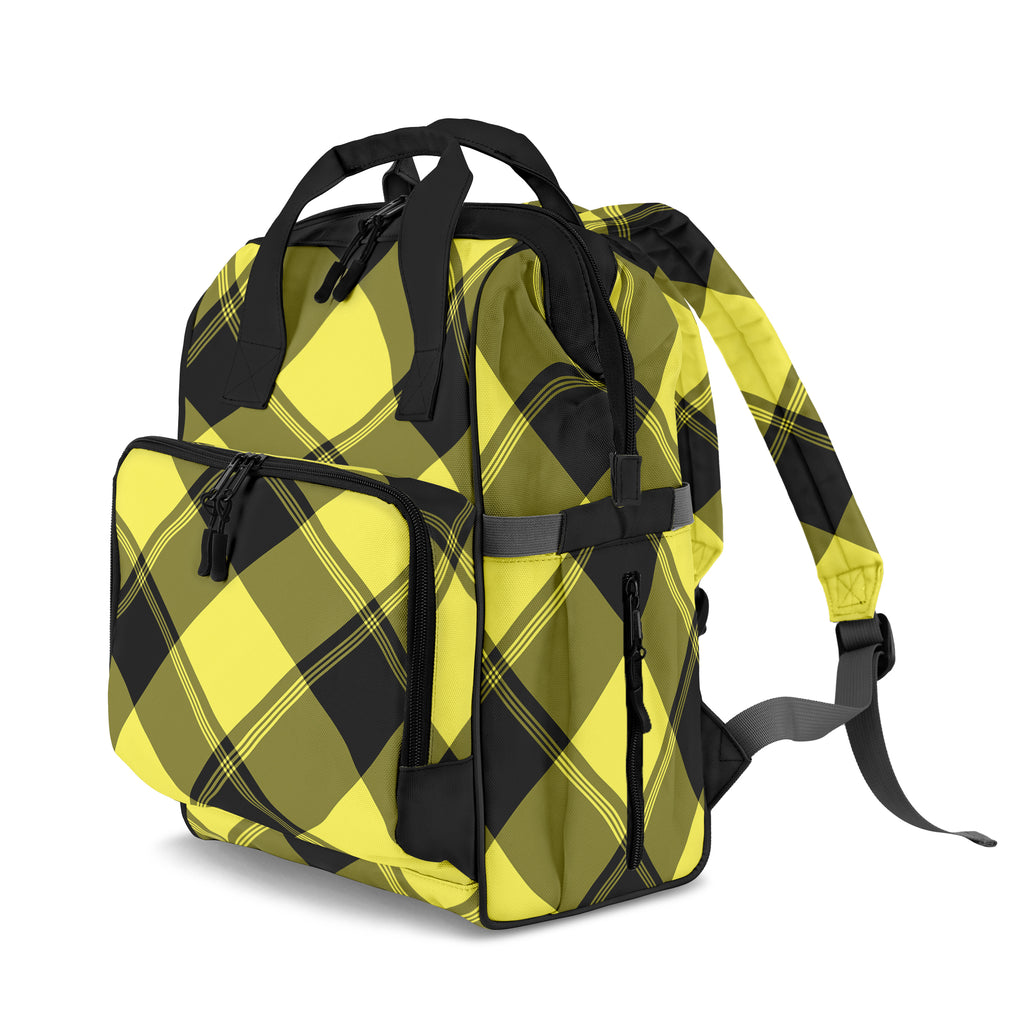 Sunny Yellow Plaid Backpack