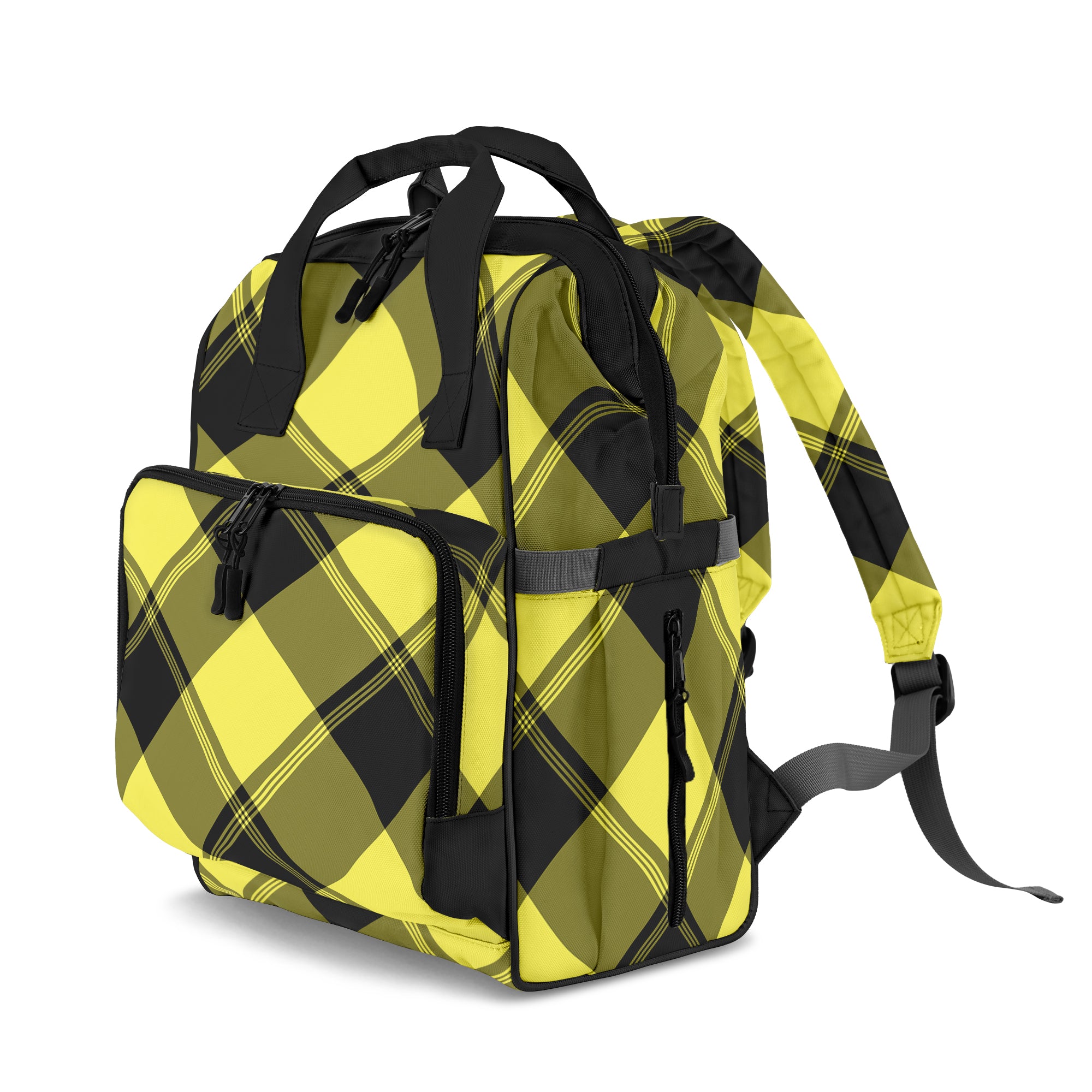 Sunny Yellow Plaid Backpack