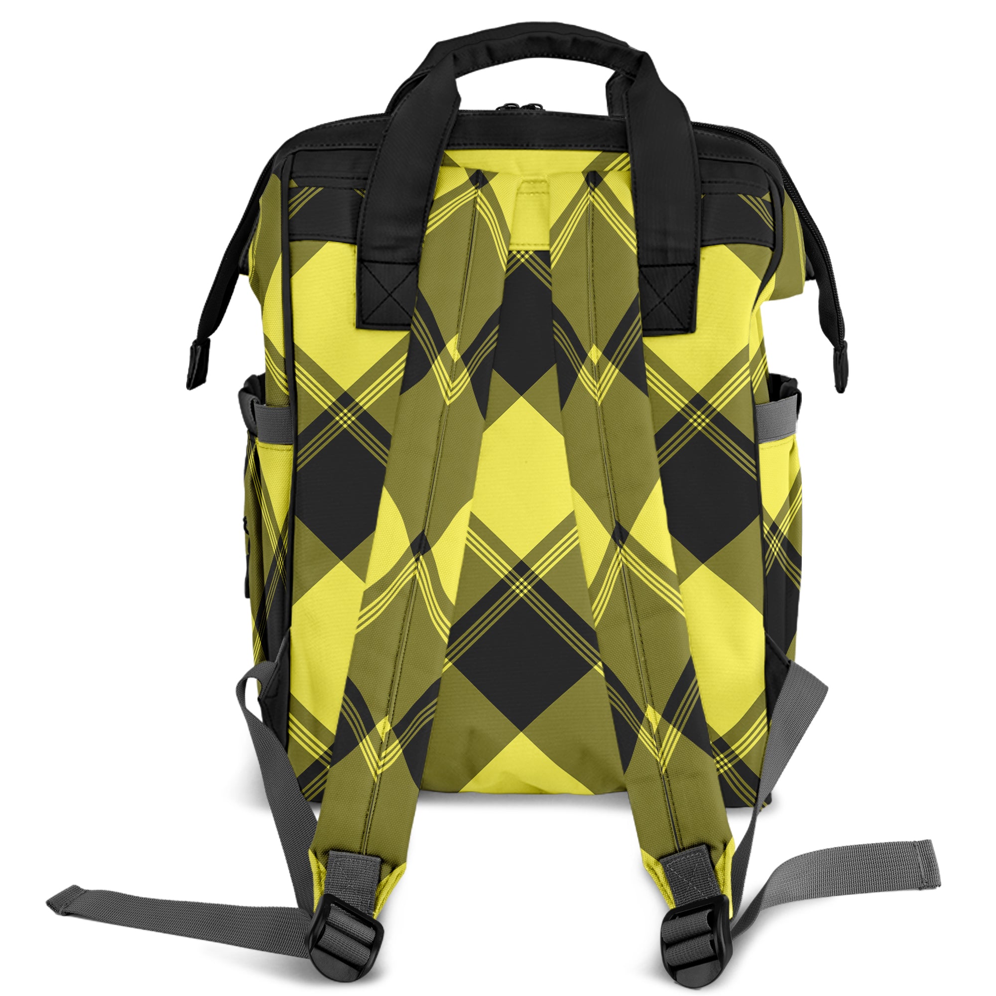 Sunny Yellow Plaid Backpack