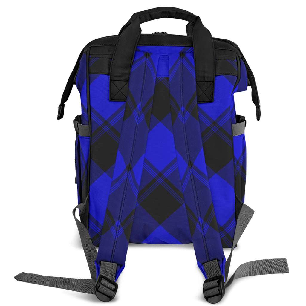 Vivid Blue Plaid Backpack