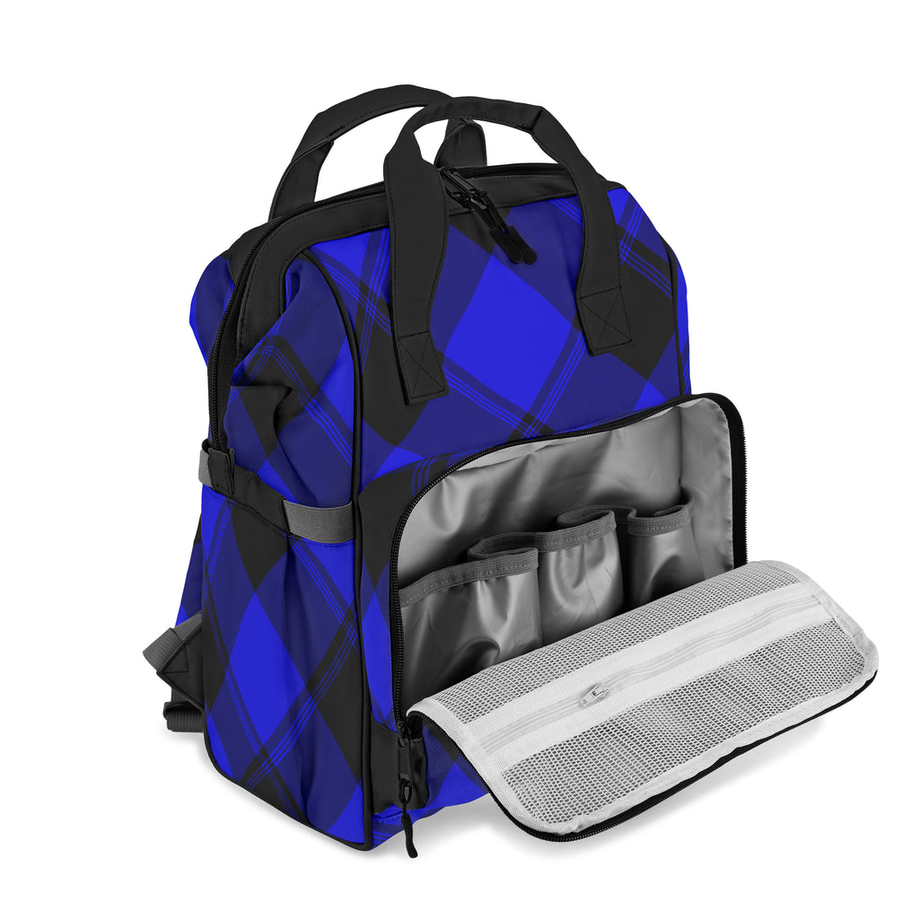 Vivid Blue Plaid Backpack
