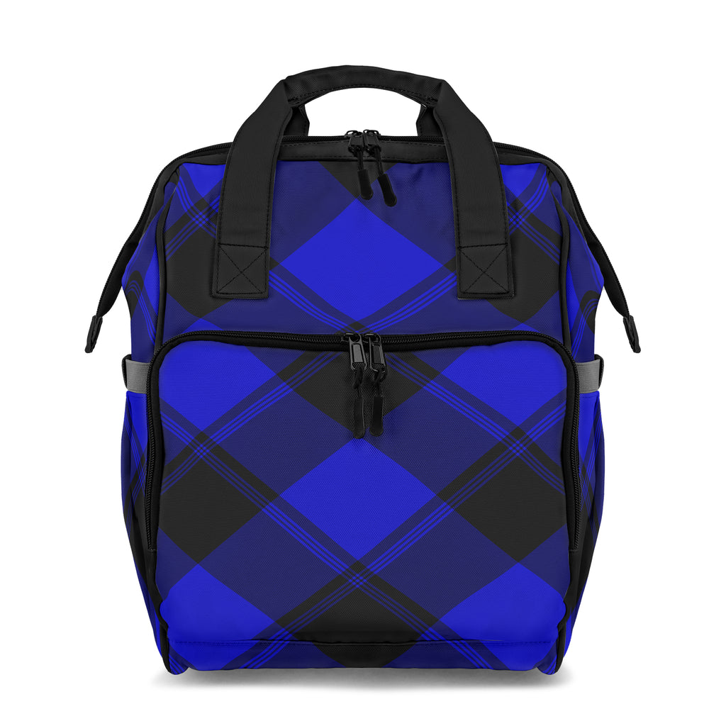 Vivid Blue Plaid Backpack