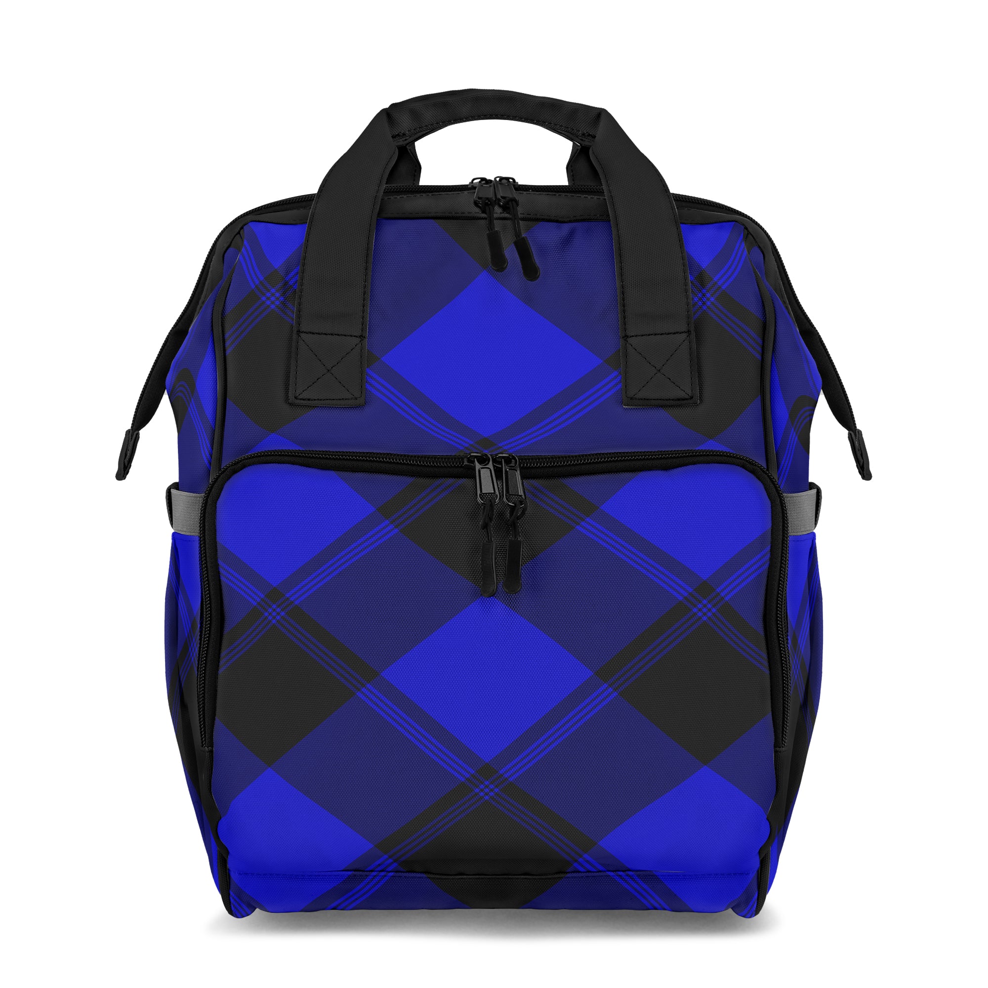 Vivid Blue Plaid Backpack