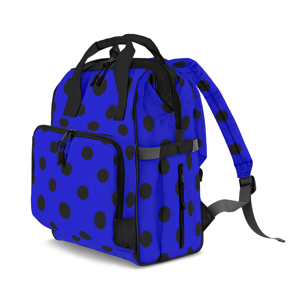 Vivid Blue Polka Dot Backpack