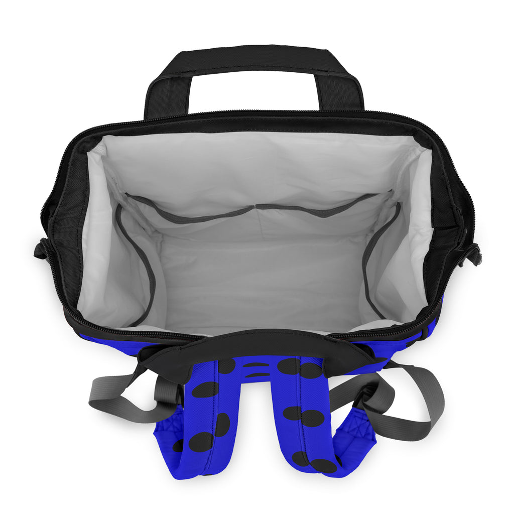 Vivid Blue Polka Dot Backpack