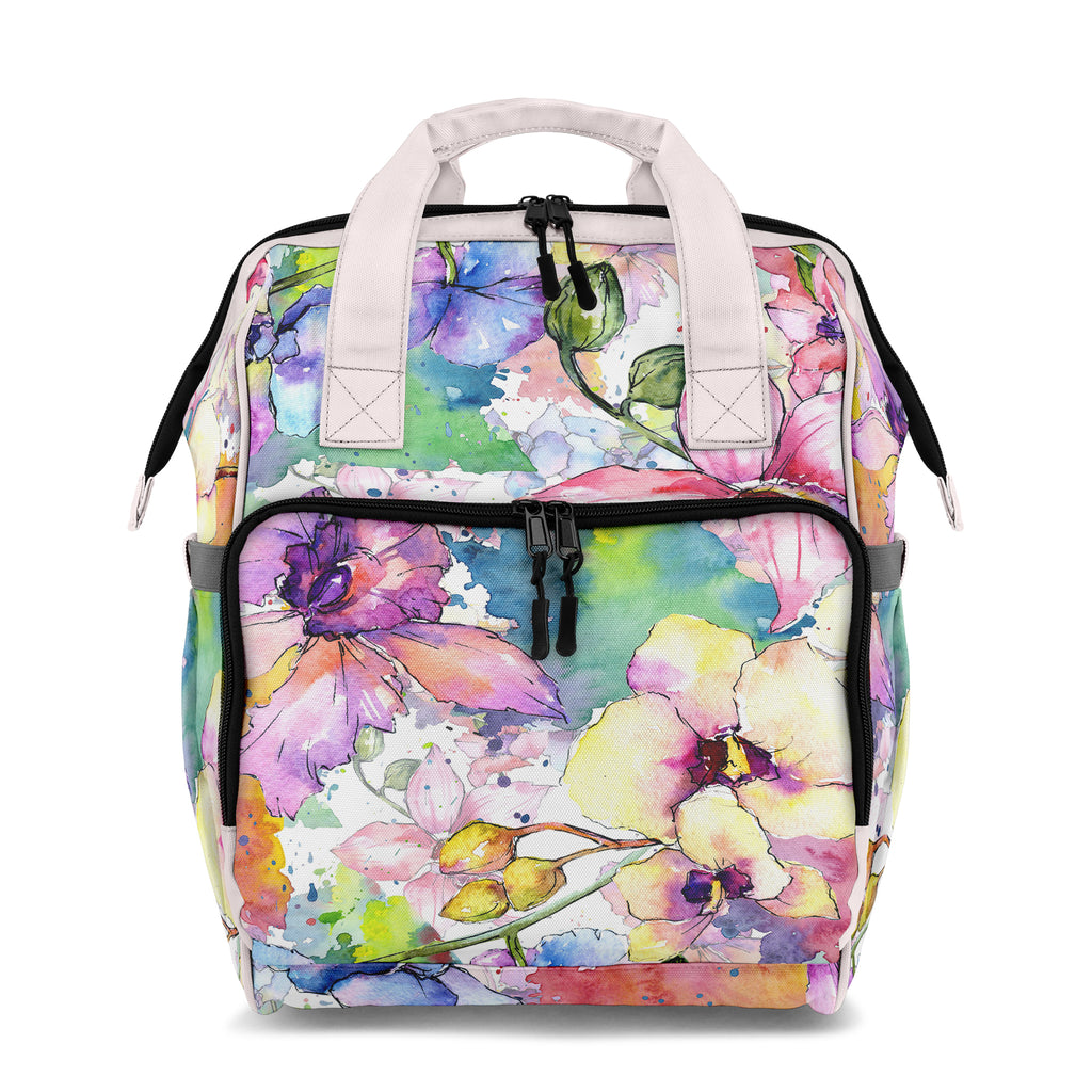 Flower Colorful Backpack Watercolour Flowers Backpack – Offbeat Sweetie
