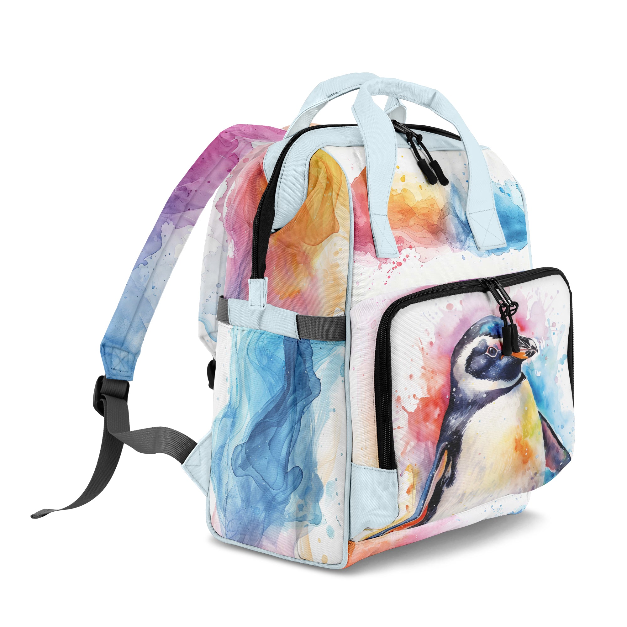 Watercolour Penguin Backpack