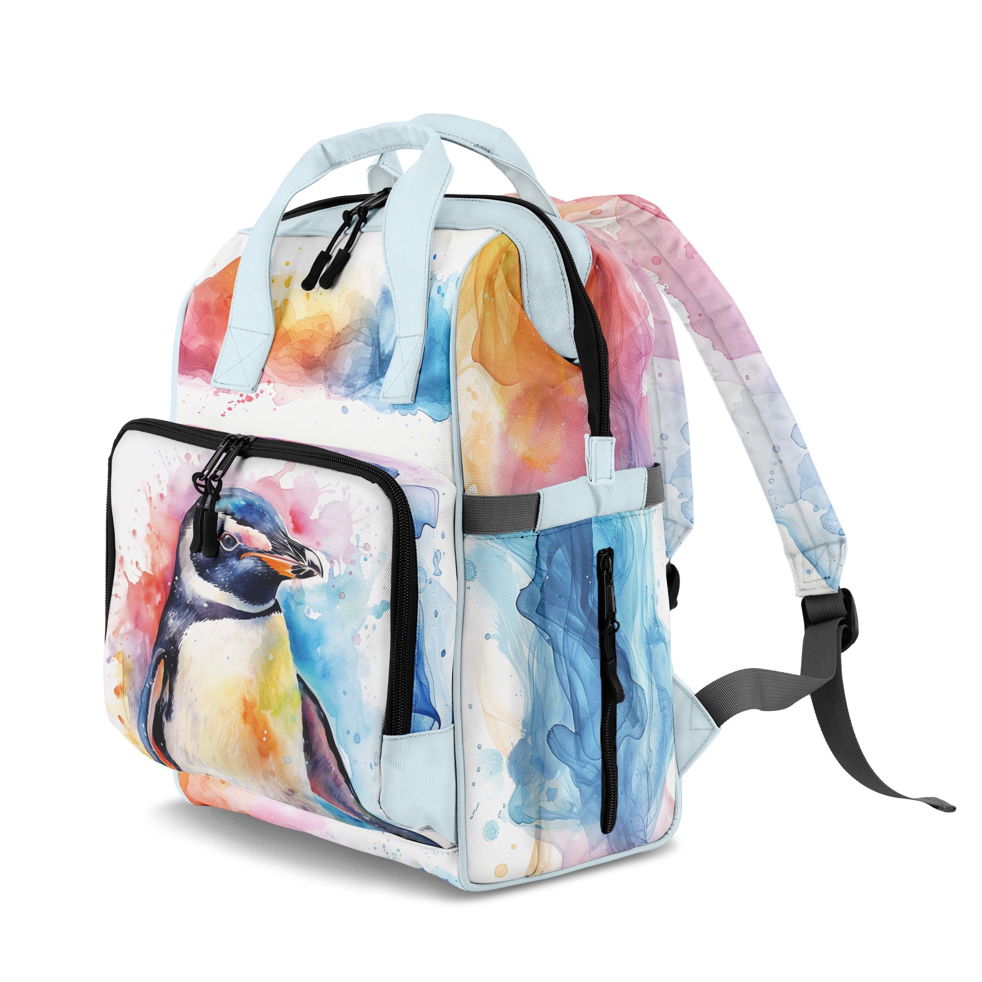 Watercolour Penguin Backpack