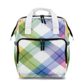Watercolour Rainbow Plaid Backpack