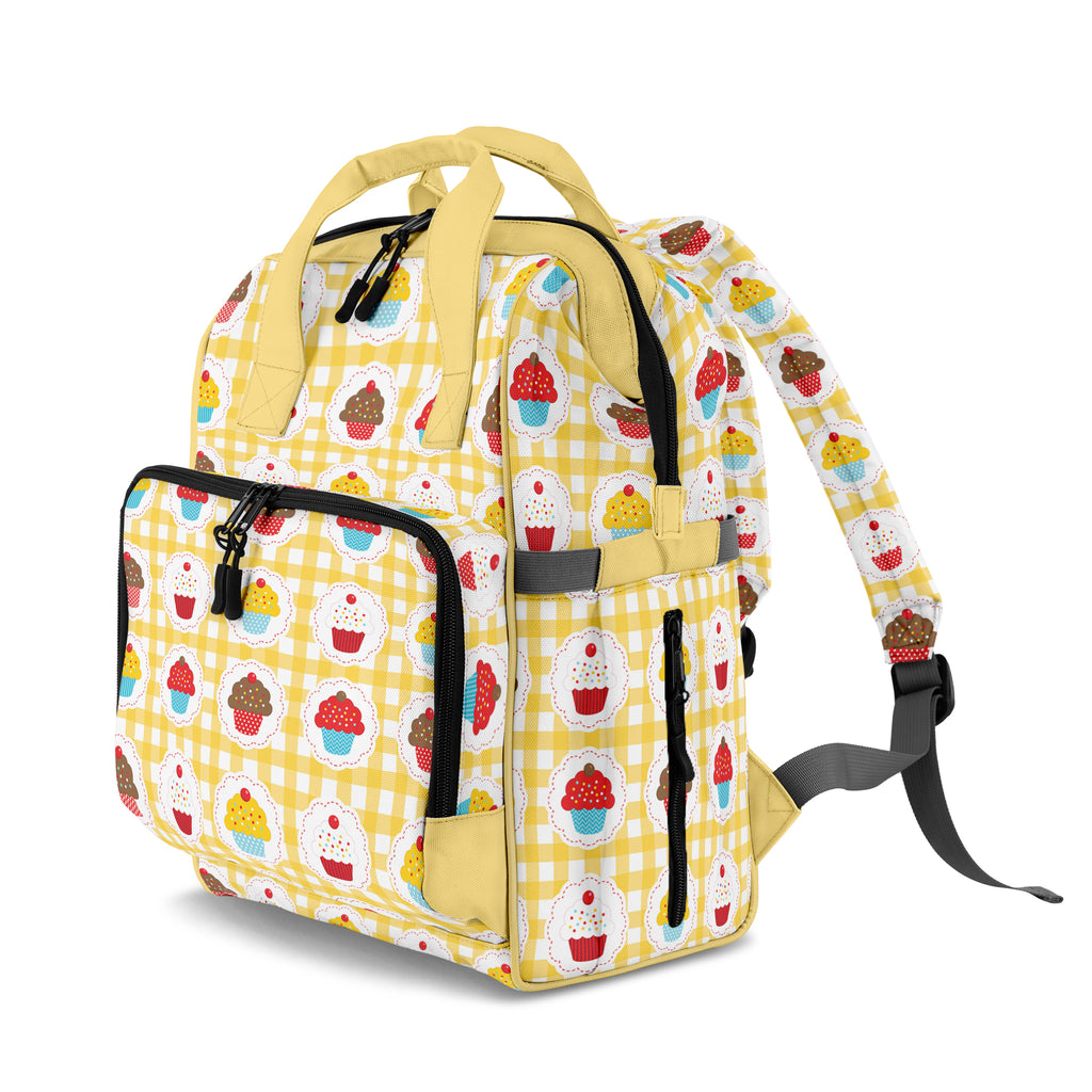 Yellow Gingham Cupcakes Backpack