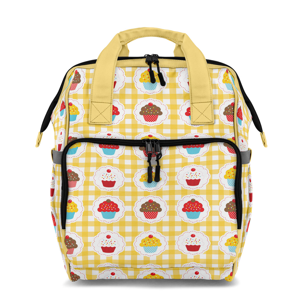 Yellow Gingham Cupcakes Backpack