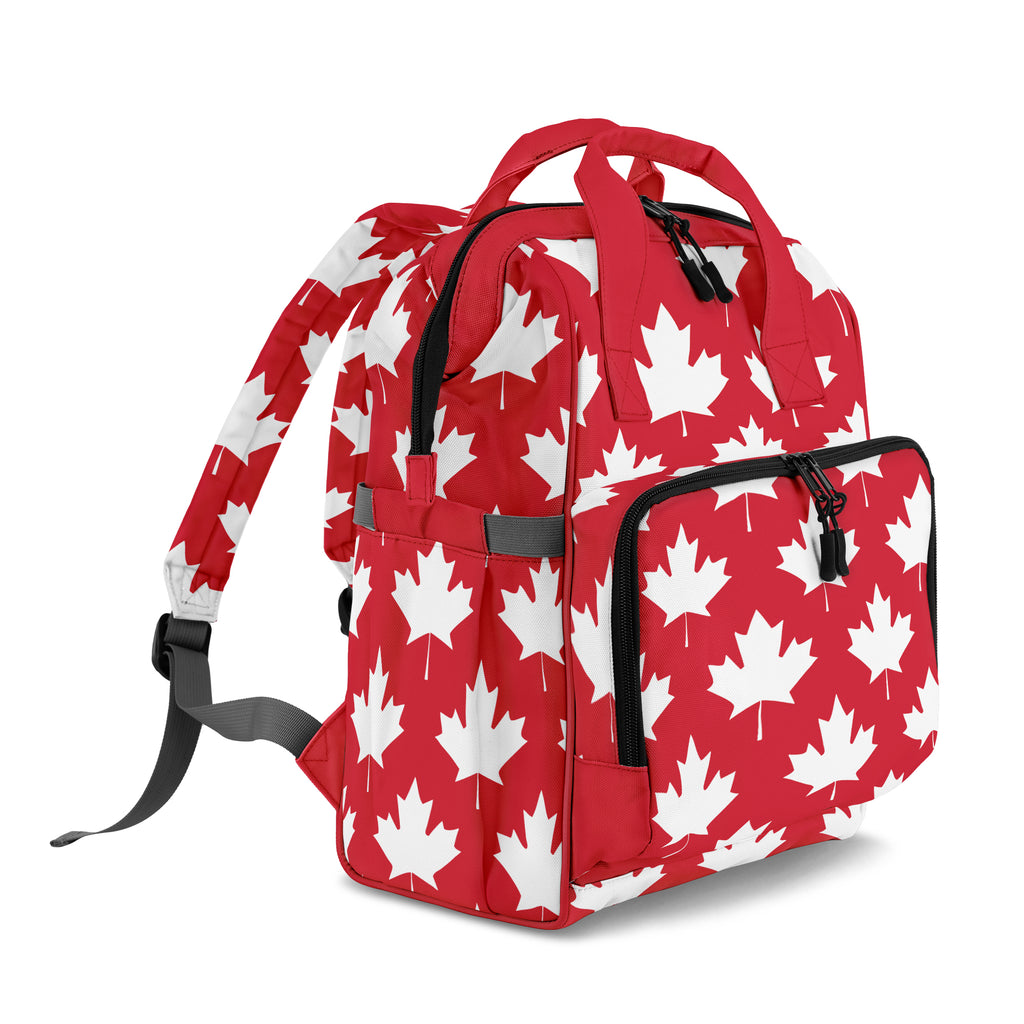 Maple Leaves Red Backpack