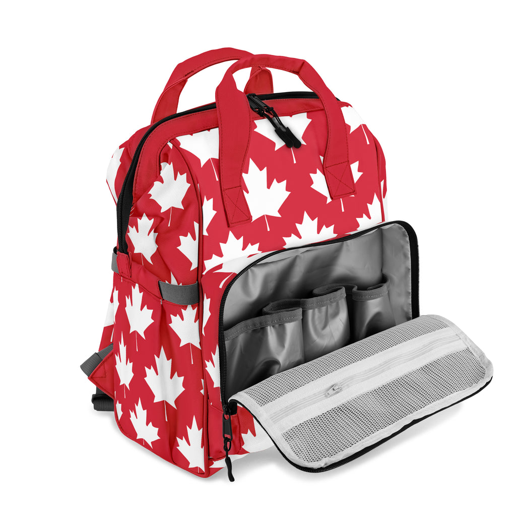 Maple Leaves Red Backpack