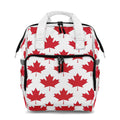 Maple Leaves White Backpack