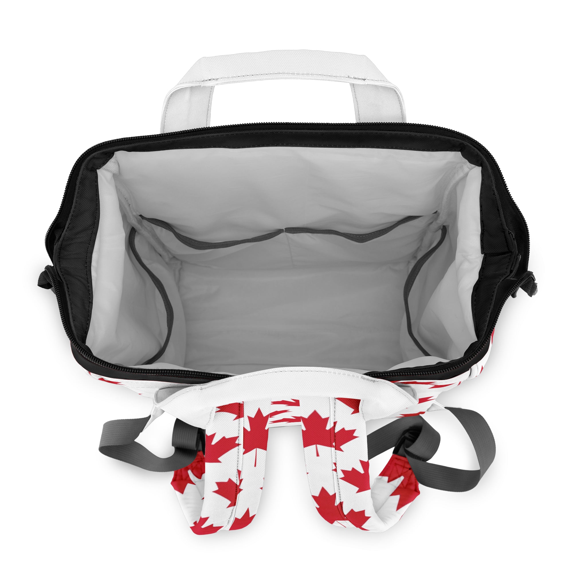 Maple Leaves White Backpack