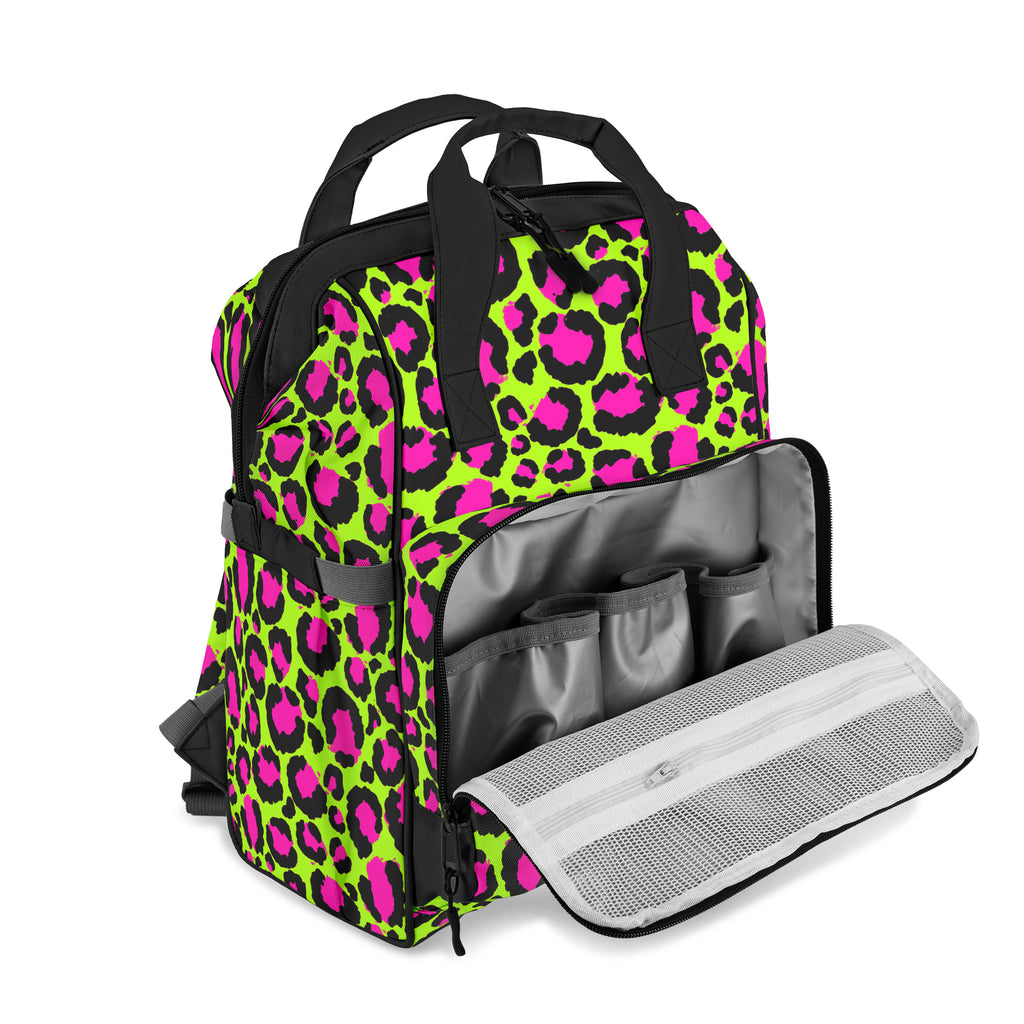 Neon Leopard Backpack