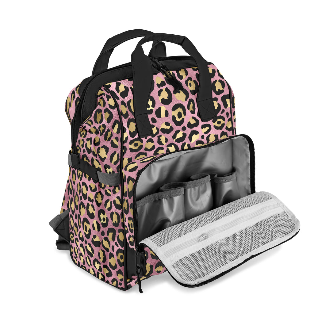 Pink Leopard Backpack